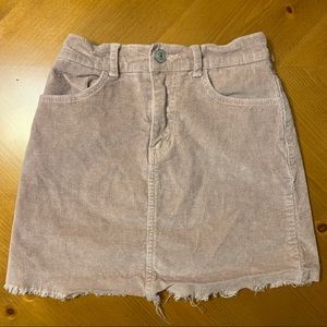 Light pink denim skirt
